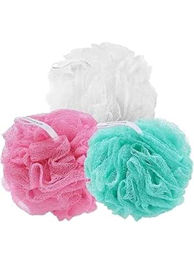3-piece bath loofah set (different colors)